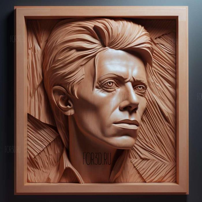 David Bowie 4 stl model for CNC